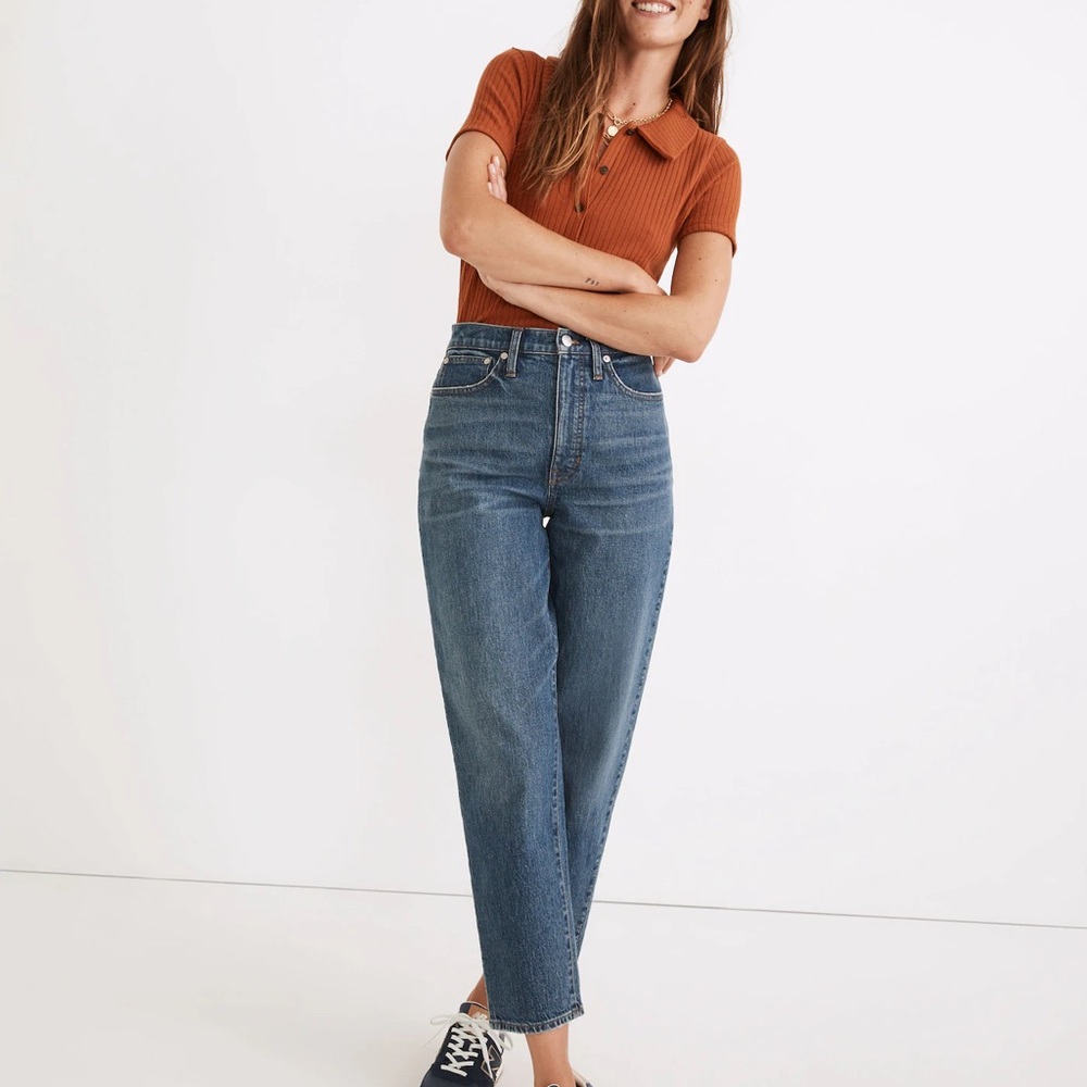 Madewell Petite Balloon Jeans in Corson Wash